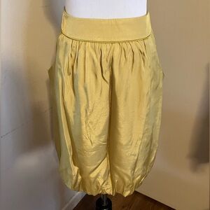 Japanese Q Yellow Bubble Skirt With Pockets Made in Korea
